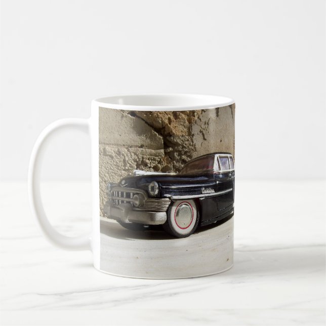 "Tin plate model Cadillac." Coffee Mug (Left)