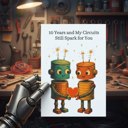 Tin Robot Love 10th Wedding Anniversary