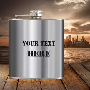 Tin Roof Inspired Metallic Design Flask