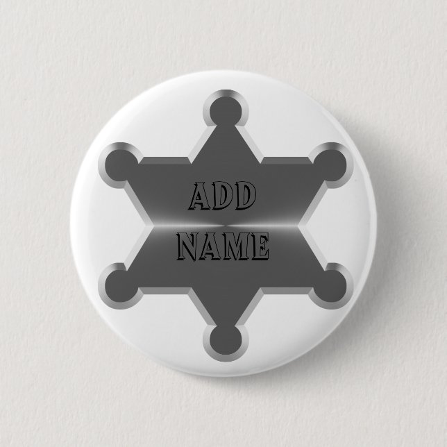 Tin Star Sheriff Button (Front)