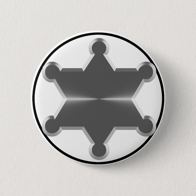 Tin Star Sheriff Pinback Button (Front)