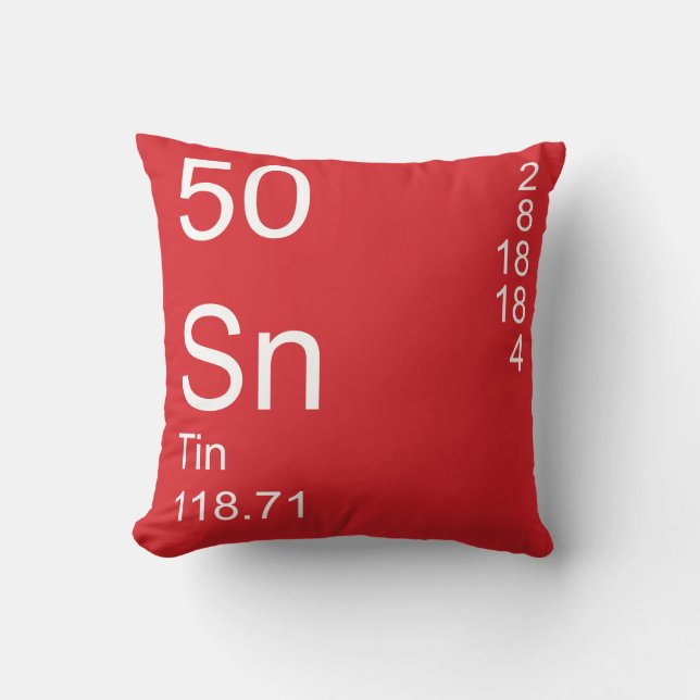 Tin Throw Pillow (Front)