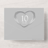 Tin wedding anniversary 10 years party event all i all in one invitation (Back)