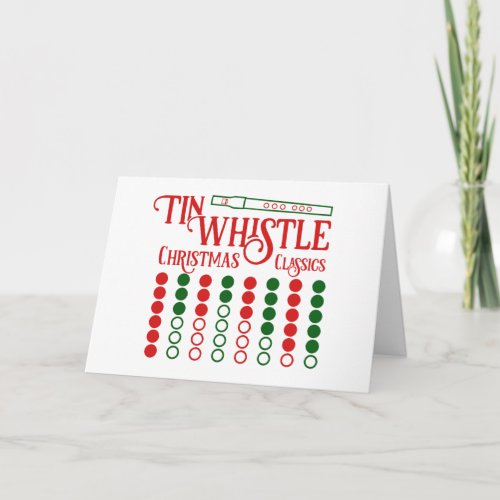 Tin Whistle Christmas Classics Vintage Retro Holiday Card
