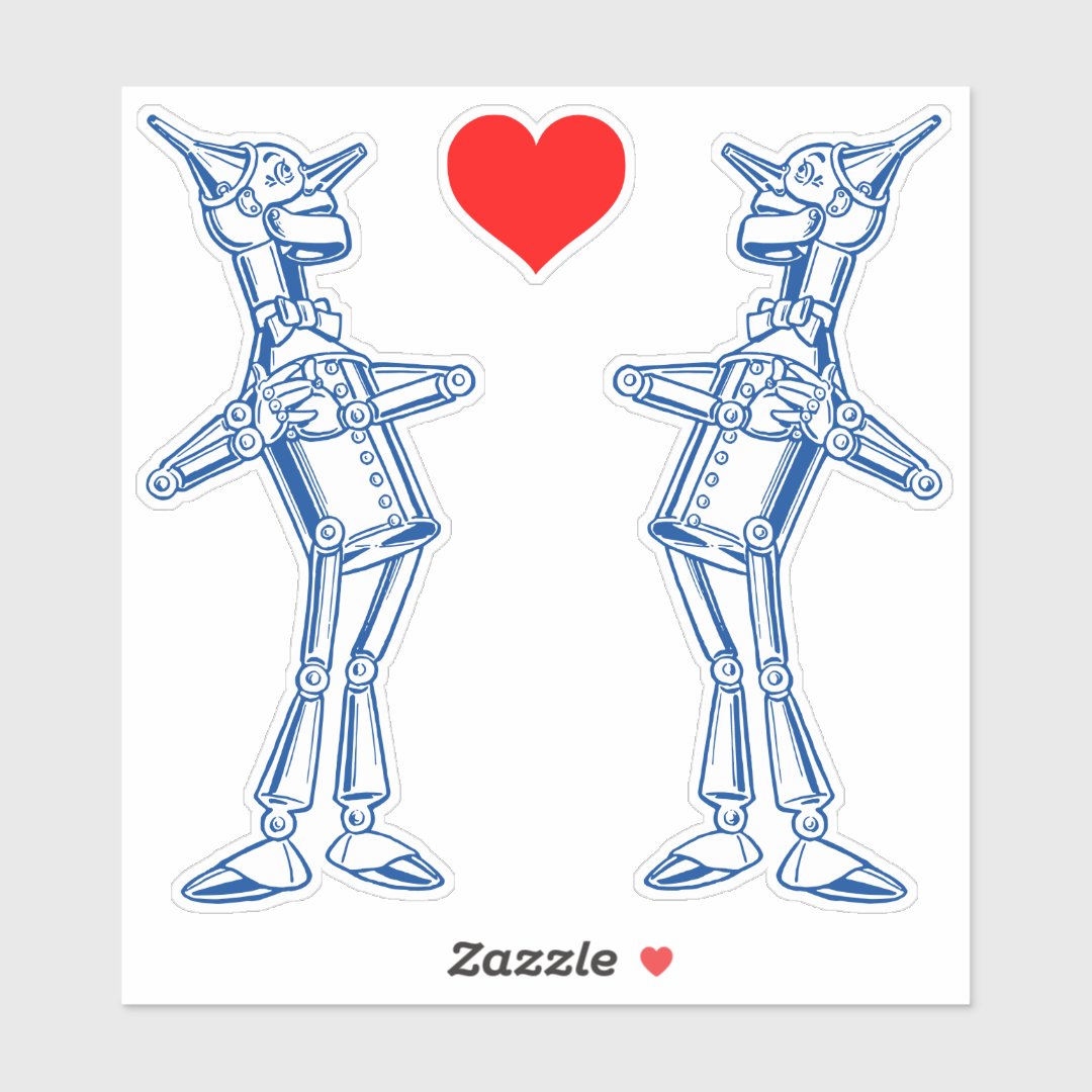 Tin Woodman standing Denslow Wonderful Wizard Sticker