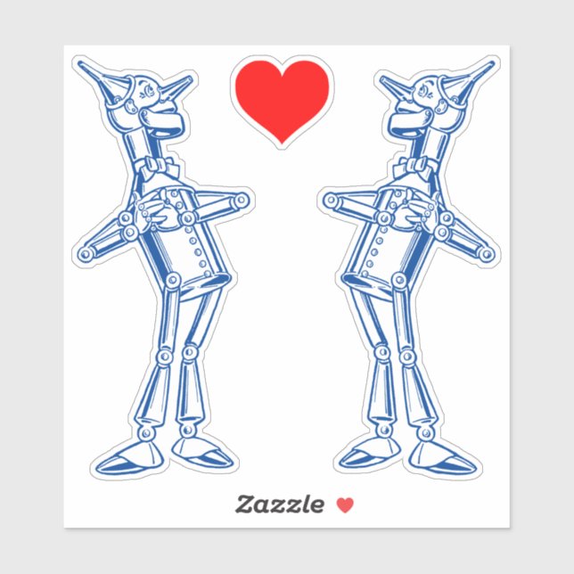 Tin Woodman standing Denslow Wonderful Wizard Sticker (Sheet)