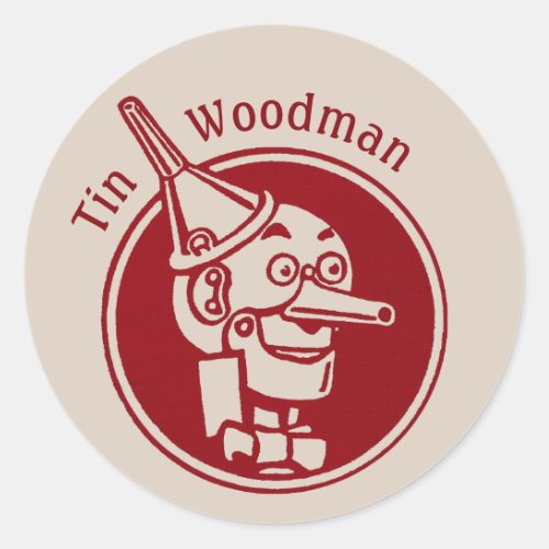 Tin Woodman Tin Man Face CC0897 Wonderful Wizard Classic Round Sticker