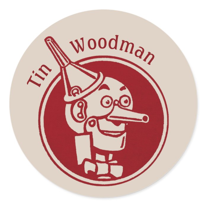 Tin Woodman (Tin Man) Face CC0897 Wonderful Wizard Classic Round Sticker