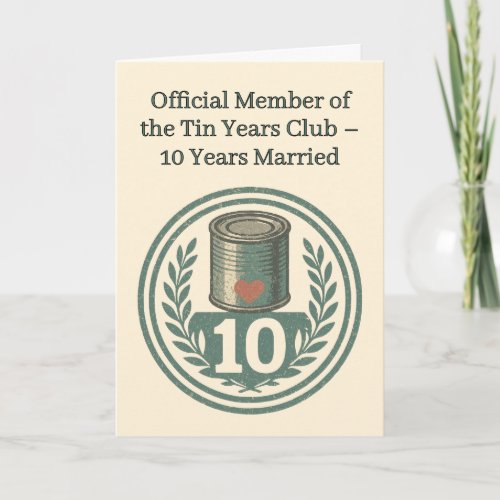 Tin Years Club Vintage Emblem 10th Anniversary