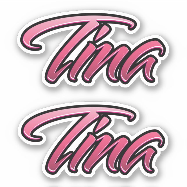 Tina faded pink sticker embroiderset (Front)