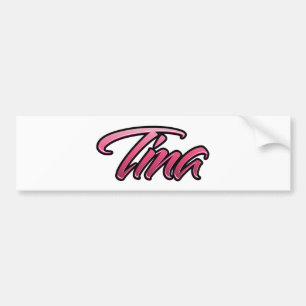 Tina faded pink stickers