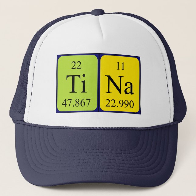 Tina periodic table name hat (Front)