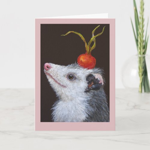 Tina the opossum card