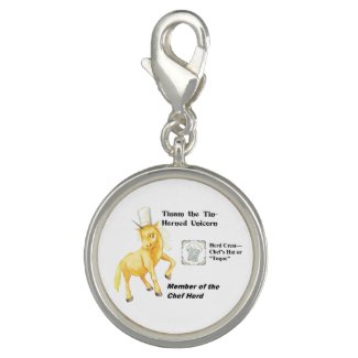 Tinam with Herd Info - Round Silver Plated Charm 