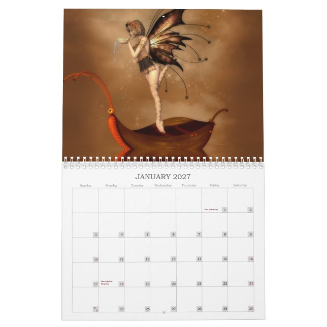 Tina's Digital Artwork Sampler Calendar (Jan 2027)