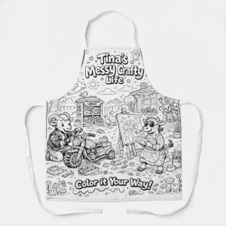 Tina's Messy Crafty Life -Apron, M- #PCF Apron