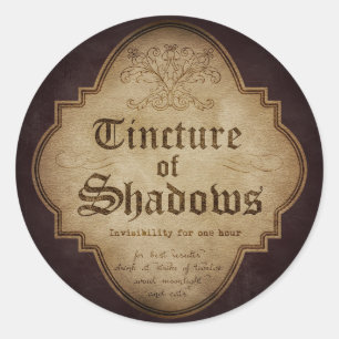Tincture of Shadows Apothecary Classic Round Sticker