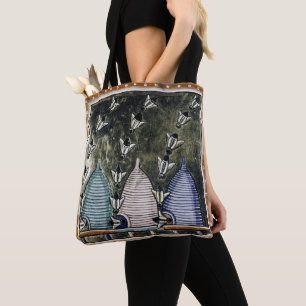 TINDR'S BEES All-Over-Print Shoulder Tote