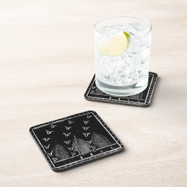 Tindr's Bees Coasters (Right Side)