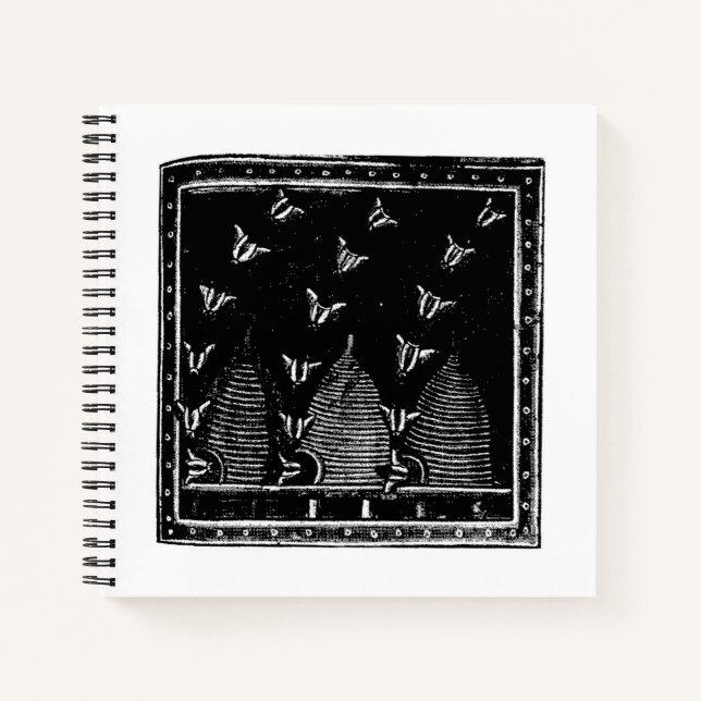 Tindr's Bees Square Notebook (Front)