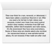 Tinfoil Hat Time Cards (Inside Horizontal (Bottom))