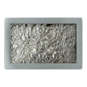 Tinfoil /Silver paper Rectangular Belt Buckle