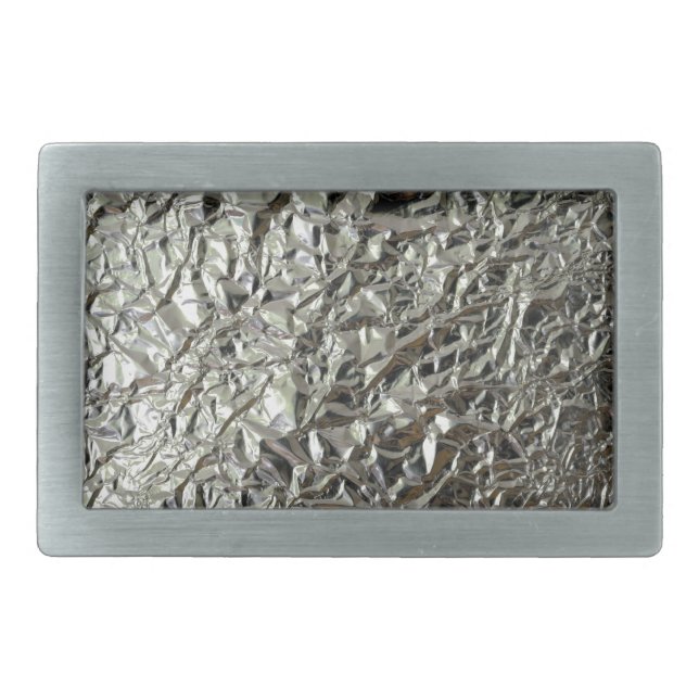 Tinfoil /Silver paper Rectangular Belt Buckle (Front)