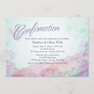 Tinge of Colors Confirmation Invitation