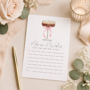 Tini Bit Closer Bridal Shower Advice Card