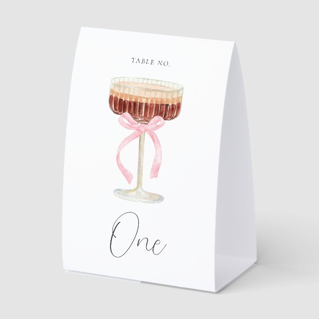 Tini Bit Closer Bridal Shower Invitation Paper Table Tent (Front)