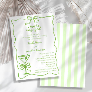 Tini Bit Hand Drawn Dirty Martini Engagement Party Invitation