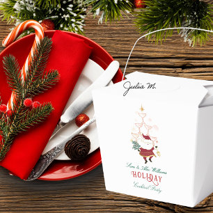 Tini Bit Merry Martini Office Christmas Santa Favor Boxes