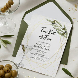 Tini Bit Of Fun Martini Soirée Foil Invitation