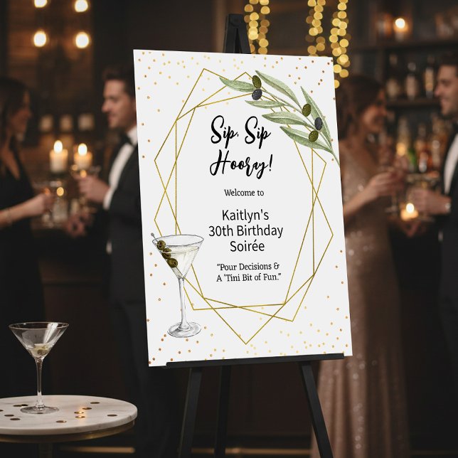 Tini Bit Of Fun Martini Soirée Welcome Sign (Creator Uploaded)