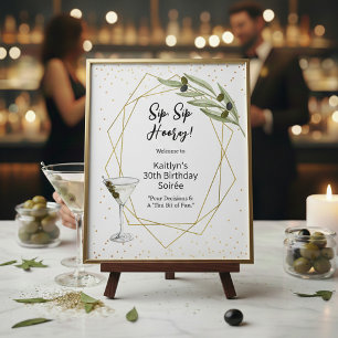 Tini Bit Of Fun Martini Soirée Welcome Sign