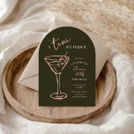 Tini Bit Older 40th Birthday Party Invitation<br><div class="desc">Toast to 40 with our stylish "A 'Tini Bit Older" birthday party invitation! Featuring a charming hand-drawn martini glass, this design sets the perfect tone for a sophisticated and fun cocktail-themed celebration. The unique arched card shape adds a modern touch, making your invitation stand out. Personalize with your event details,...</div>