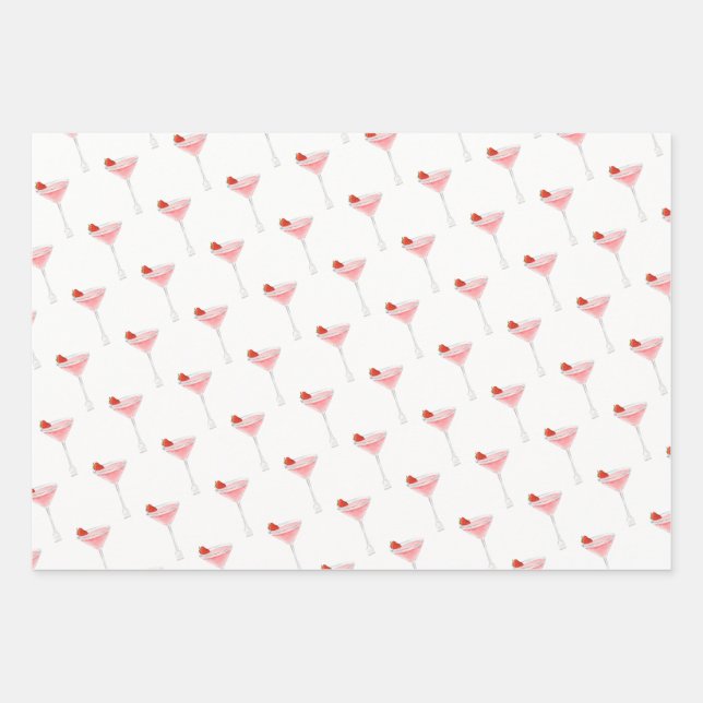 Tini Bit Older - Berry Drink Theme Wrapping Paper Sheets (Front)