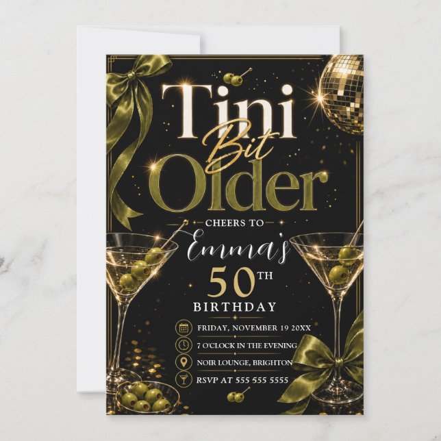Tini Bit Older Birthday Party Invitation (Front)