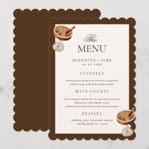 Tini Bit Older Espresso Bridal Shower Menu Card