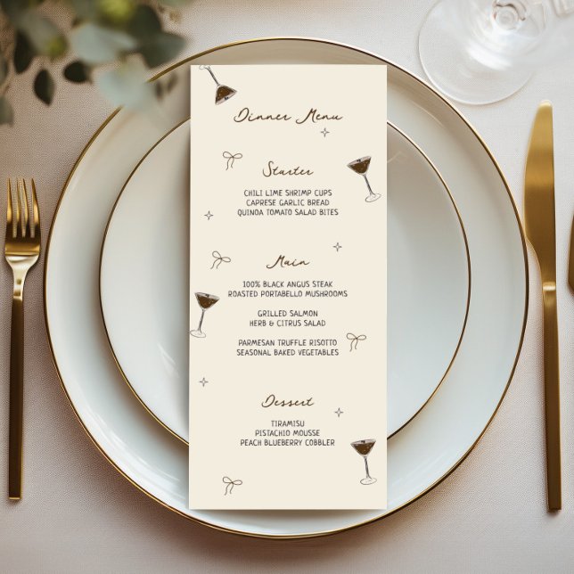 Tini Bit Older Espresso Hand Drawn Birthday  Menu (Creator Uploaded)