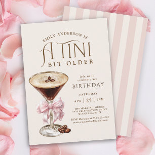 Tini Bit Older Espresso Martini Birthday for Her Invitation