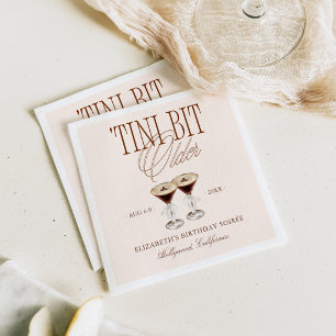 'Tini Bit Older Espresso Martini Birthday Napkins