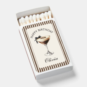 Tini Bit Older Espresso Martini Birthday Party Matchboxes