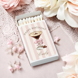 Tini Bit Older Espresso Martini Birthday Party Matchboxes