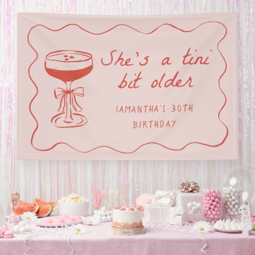 Tini Bit Older Espresso Martini Birthday Pink