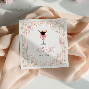 'Tini Bit Older Espresso Martini Coquette Birthday Napkins