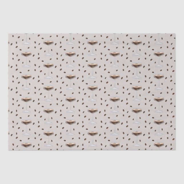Tini Bit Older Espresso Martini Signature Cocktail Tissue Paper (Front)