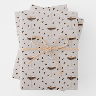 Tini Bit Older Espresso Martini Signature Cocktail Wrapping Paper Sheets