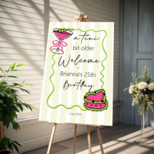 Tini bit older handrawn birthday party welcome