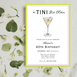 TINI bit older Martini Adult Birthday party  Invitation